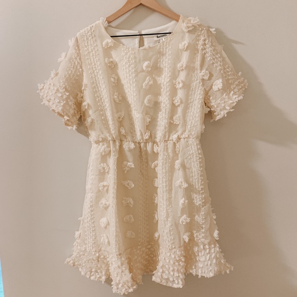 Dresses & Skirts - Cream Pom Pom Dress